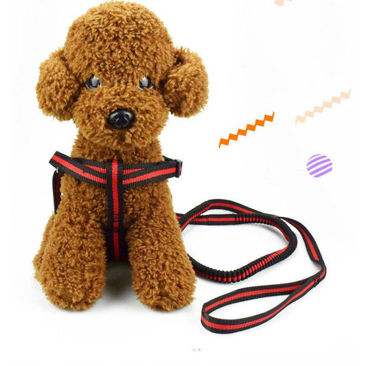 JMT-998282 Elastic Telescopic Dog Traction Leash - Durable Nylon, 130CM Length, Adjustable for All Breeds in Multiple Colors