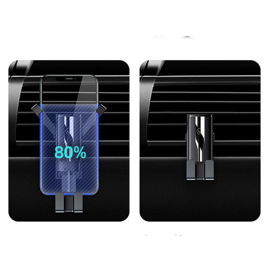 JMT-998794 Fully Automatic Gravity Air Outlet Dual-arm Car Mobile Phone Holder with One-handed Access