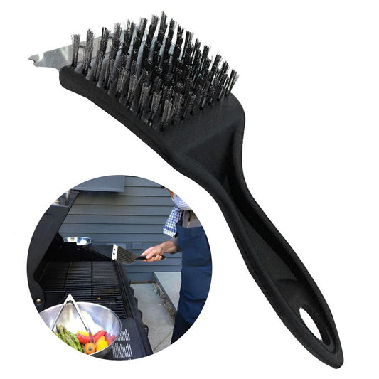 JMT-998986 Durable Wire Bristle BBQ Grill Cleaning Brush for Home and Outdoor Use