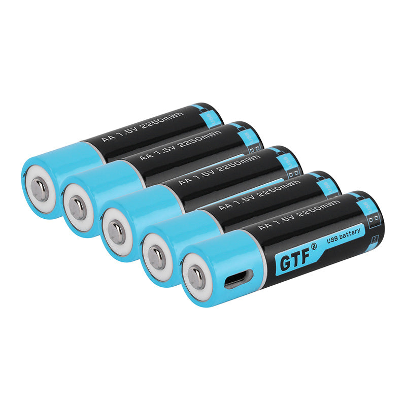 JMT-999434 Rechargeable USB AA Battery 1.5V 1500mAh with Smart Protection Chip