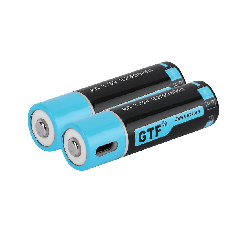 JMT-999434 Rechargeable USB AA Battery 1.5V 1500mAh with Smart Protection Chip