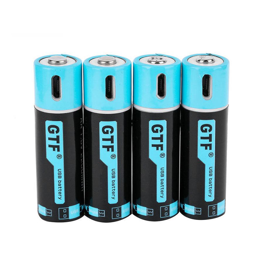 JMT-999434 Rechargeable USB AA Battery 1.5V 1500mAh with Smart Protection Chip