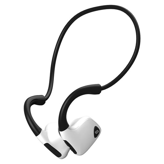 JMT-999754 Bone Conduction Bluetooth Headset with Call, Music Support, and Multi-Point Connection - Wireless Stereo Design in Black and White