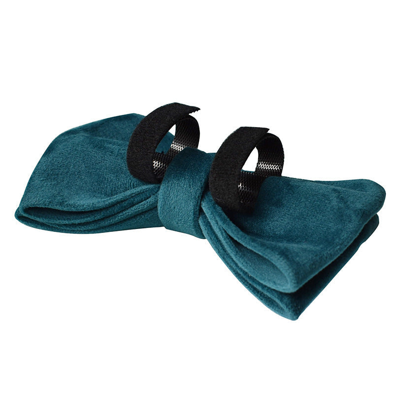 JMT-999754 Peacock Blue Cotton Dog Collar and Leash Set with Alloy Carabiner