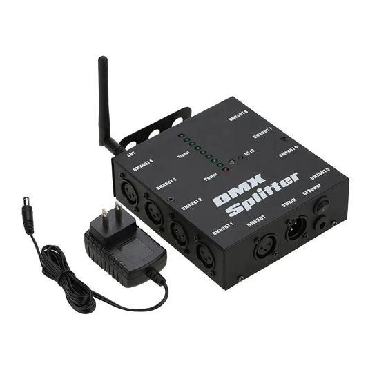 JMT-612810 Wireless 8 Channel DMX512 Signal Amplifier with Optical Splitter for Stage Lighting